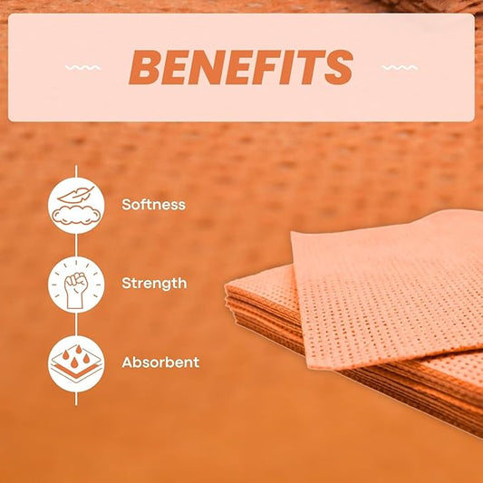 Cleaning Towel Pack 2 (24 Sheets)- Non Woven Viscose Blend Multipurpose Towelettes Reusable Washable - Home and Kitchen Wipe Dish Cloths Car Shelves Furniture & Wardrobe (15.75"x15.75")