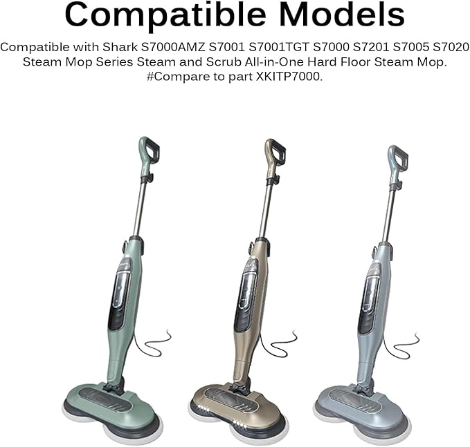 Steam Mop Replacement Pads for Shark S7000 S7000AMZ S7001 S7001TGT S7000 S7201 S7000C Series Steam & Scrub All-in-One Hard Floor Reusable Mop Head Refill - Compare Part Model #: XKITP7000 (6+2+2+2)