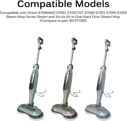 Steam Mop Replacement Pads for Shark S7000 S7000AMZ S7001 S7001TGT S7000 S7201 S7000C Series Steam & Scrub All-in-One Hard Floor Reusable Mop Head Refill - Compare Part Model #: XKITP7000 (6+2+2+2)