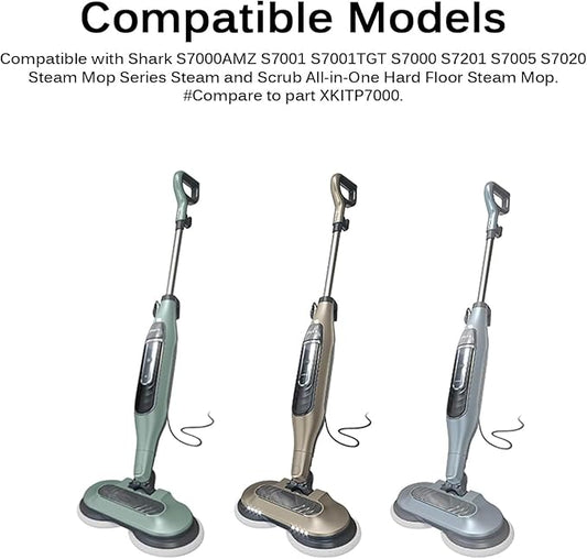 Steam Mop Replacement Pads for Shark S7000 S7000AMZ S7001 S7001TGT S7000 S7201 S7000C Series Steam & Scrub All-in-One Hard Floor Reusable Mop Head Refill - Compare Part Model #: XKITP7000 (6+2+2+2)