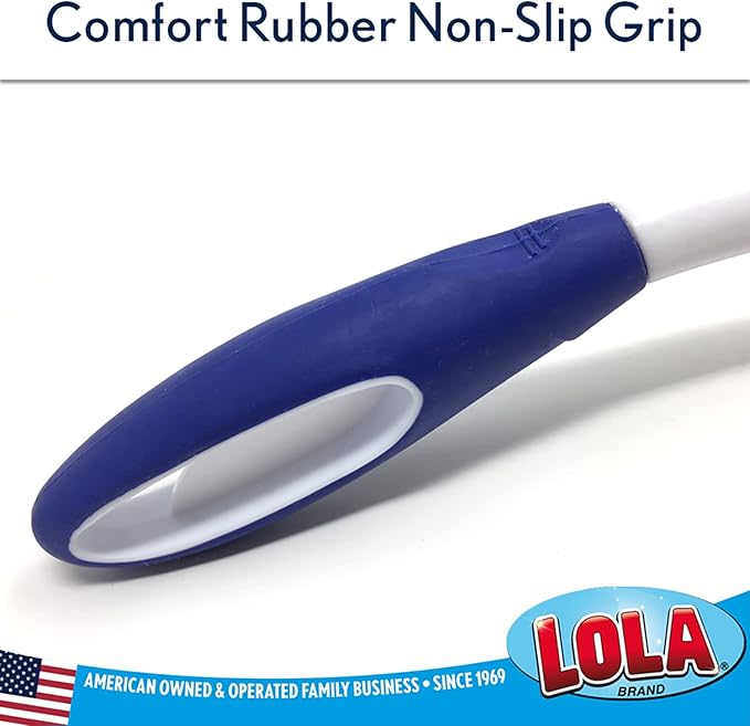 Lola Products Pro Pot N' Pan Brush, Abrasive Cleaning, Poly & Brass Wire Bristles, Comfort Rubber Grip, Use for Caked-On & Baked-On Messes, 1 Pack