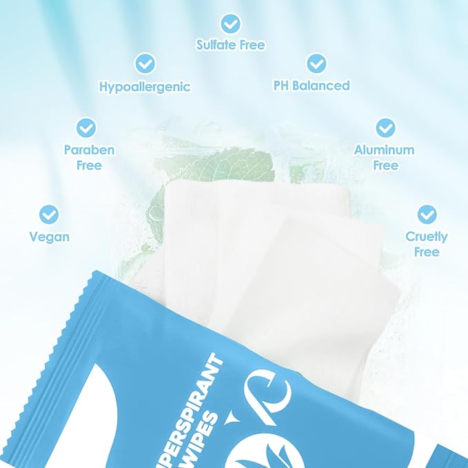 Timgle 300 Pcs Deodorant Wipes Antiperspirant Wipes Bulk Individually Wrapped Cleansing and Refreshing Scent Travel Anti Sweat for Adult Women Men Face Underarm Body Deodorizing Homeless (Blue)