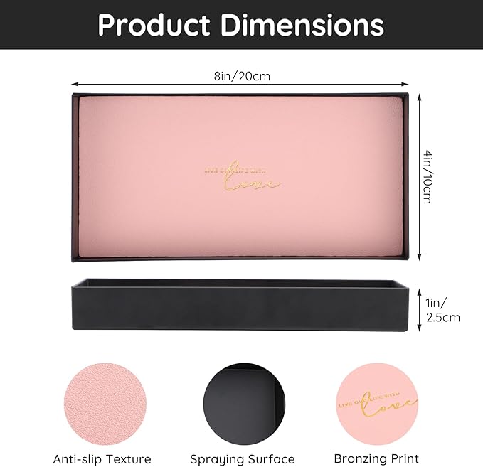 Segbeauty 5 Set of Perfume Spray Bottles & Vanity Tray, 10ML Clear Glass Travel Perfume Atomizer Refillable, Perfume Organizer Tray, Counter Storage Organizer Dresser Tray for Cologne Cosmetic Makeup