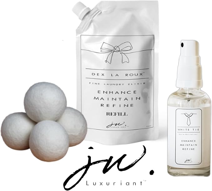 Dex La Roux Fine Laundry Detergent Elixir - Luxury Detergent-Laundry Perfume-Plant Based (32 oz Refill Pouch)