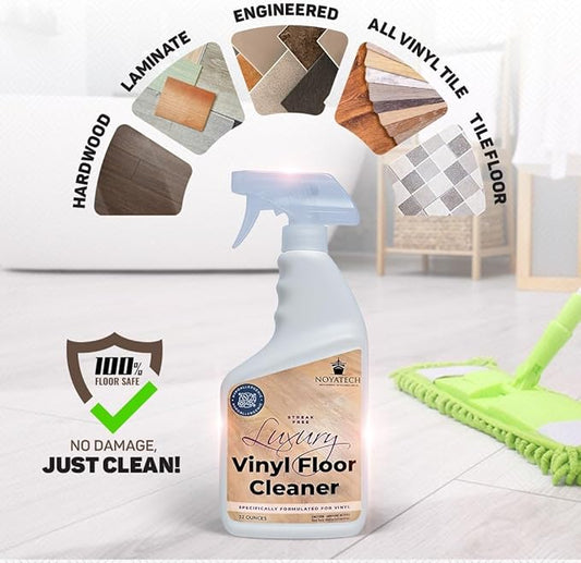 Luxury Vinyl Floor Cleaner – Residue-Free, Streak-Free Spray | Safe for Laminate, Hardwood & Tile | Pet & Family Safe | No Film or Harsh Chemicals 1 Gallon