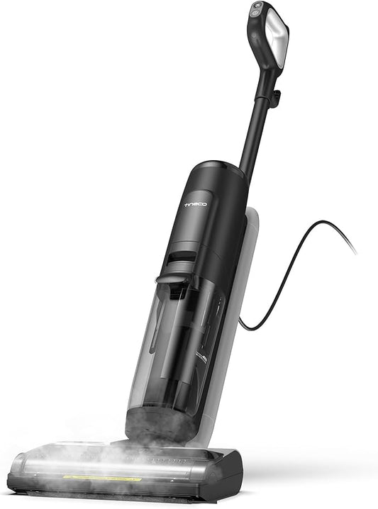 Tineco iFLOOR 5 Steam Corded Wet Dry Vacuum All-in-one, Steam Mop Hardwood Floor Cleaner Great for Sticky Messes, 248℉ High-temp Steam, Self-cleaning with steam