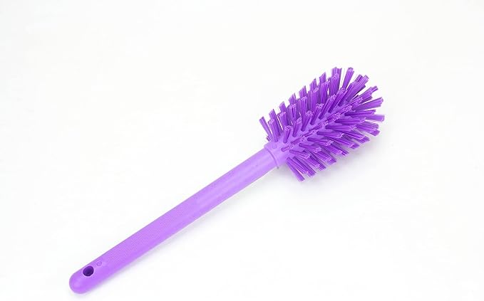 SPARTA Large Water Bottle Brush Ideal for Wide-Mouth Jars, Bottles and Tumblers, Dishwashing Tool with Handle for Home and Commercial Kitchens, Plastic, 12 Inches, Purple