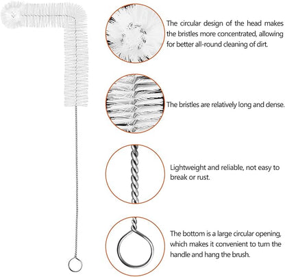 Artcome 3Pcs Ultimate 29" Long Handle Carboy Brush Set for 1 3 5 6 6.5 Gallon Glass Carboys - Effective Cleaning for Narrow-Necked Fermentation Vessels - Ideal for Wine, Kombucha, and Sports Bottles