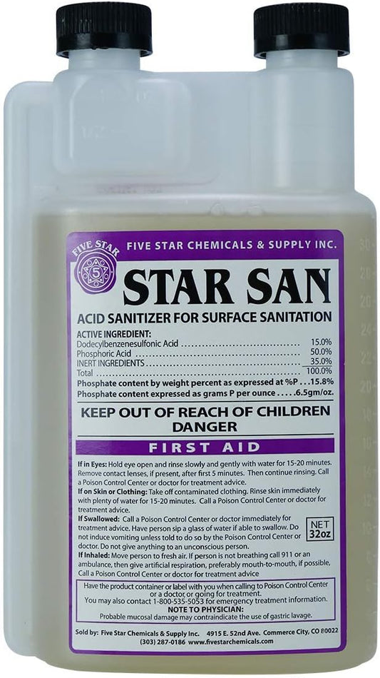 Five Star - 6022b_ - Star San - 32 Ounce - High Foaming Sanitizer