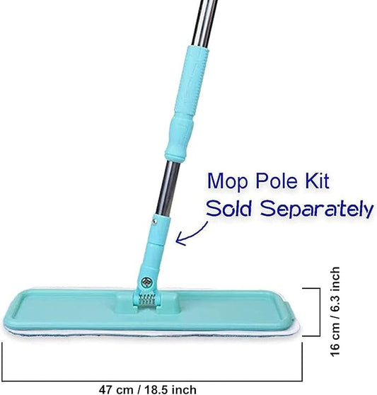 Microfiber Replacement Mop Pad, 18" x 6" Wet & Dry Home & Commercial Cleaning Refills, Reusable Floor Mop Pads (6 Pack)