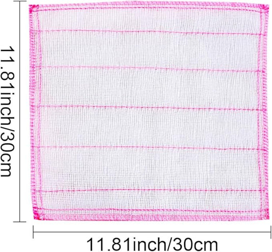 10Pcs Simply Natural Wood Fiber Cleaning Cloths Microfiber Cleaning Wipes Absorbent Dish Cloths Reusable Kitchen Towels,11.8" x 11.8"