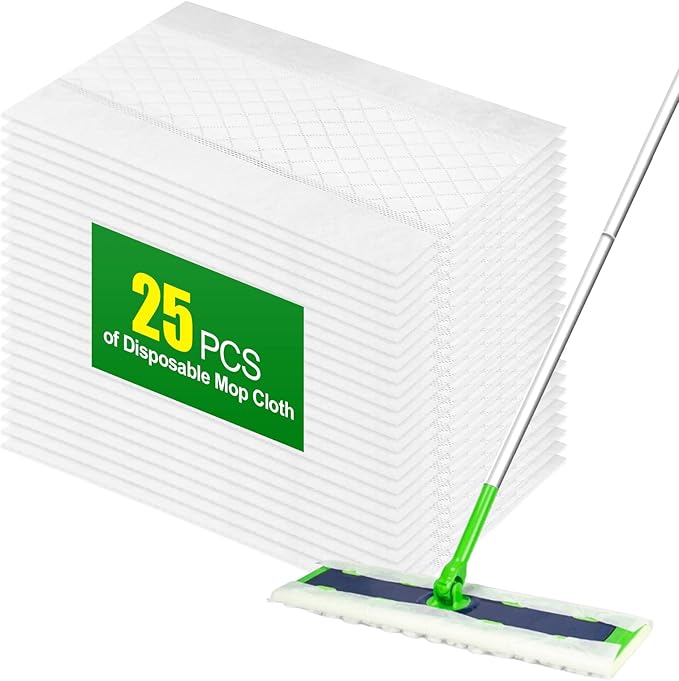 25 Count XL Dry Sweeper Cloths for S.wiffer – Heavy Duty Disposable Floor Cleaning Sheets, Quick & Easy Floor Cleaning Refills