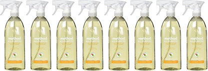Method All-Purpose Cleaner Spray, Ginger Yuzu, Plant-Based and Biodegradable Formula Perfect for Most Counters, Tiles, Stone, and More, 28 oz Spray Bottle, (Pack of 8)