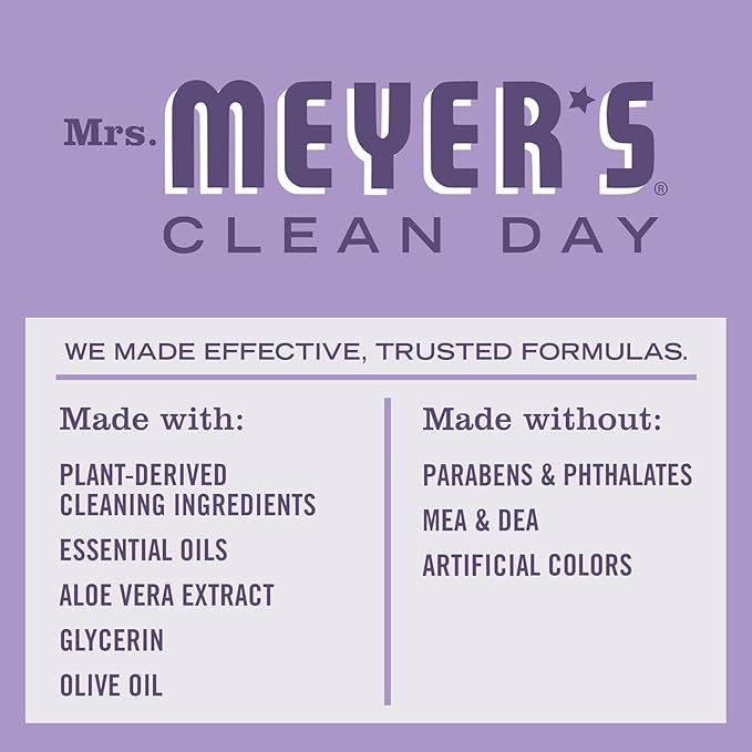 MRS. MEYER'S CLEAN DAY Variety, 1 Mrs. Meyer's Liquid Hand Soap, 12.5 OZ, 1 Mrs. Meyer's Liquid Dish Soap, 16 OZ, 1 CT (Lilac)