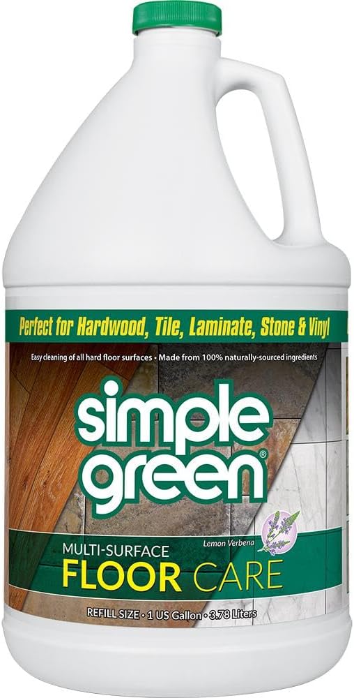 Simple Green Multi-Surface Floor Care - Cleans Hardwood, Vinyl, Laminate, Tile, Concrete and Other Wood - pH Neutral Floor Cleaner 1Gal