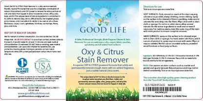 Oxy Citrus Stain Remover and All-Purpose Cleaner - Plant-based Multi-Purpose Cleaning Spray, Perfect for Mattress, Carpet, Floors, Restrooms, Kitchen, Countertops, and More - 32 oz
