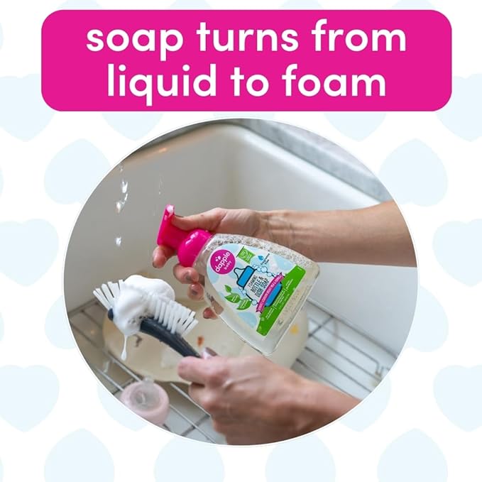 Dapple Baby Foaming Dish Soap, Refill, Unscented, 2x30oz