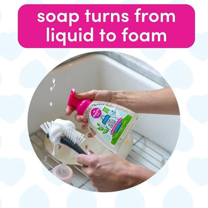 Dapple Baby Foaming Dish Soap, Refill, Unscented, 2x30oz