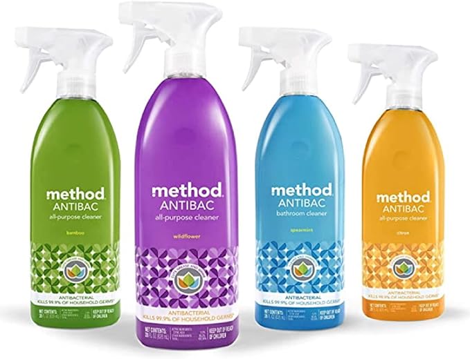Method Antibacterial All-Purpose Cleaner Spray, Citron, Kills 99.9% of Household Germs, 28 Fl Oz (Pack of 2)