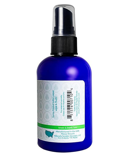 Toilet Paper Spray - As Seen on Shark Tank, More Natural Personal Cleansing Wipes & Flushable Wet Wipes Alternative, Spray Toilet Paper to Create Flushable Wipe, Fragrance Free, 4 fl oz