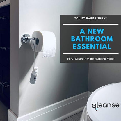 Toilet Paper Foam Spray and Caddy Combo - Wet Wipe Alternative and 100% Flushable