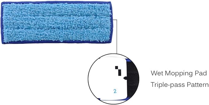 KEEPOW Braava Jet 240 Mop Pads Compatible with irobot Braava Jet 240 241 245 Robot Mop, 3 Pack Wet Mop Pads