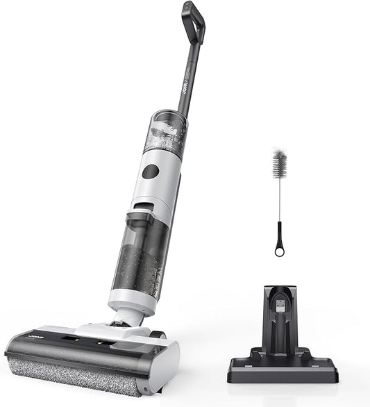 JONR ED12 Wet Dry Vacuum Cleaner,Cordless Floor Cleaning Suitable for Combination of Hard Floor Vacuum Cleaner and Mop,one click self-cleaning,0.1 inch Edge Cleaning,Easy to Clean Dust,Spills,Pet Hair