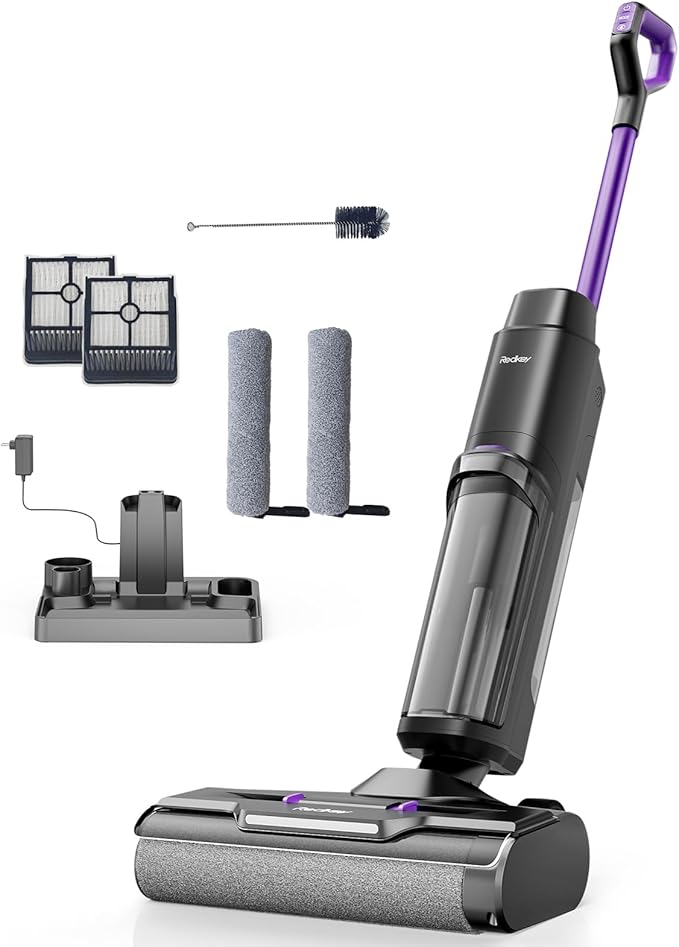 W15 Wet Dry Vacuum Cleaner, 3-in-1 Cordless Vacuum Mop with Self-Washing, 35min Runtime, Self Propelled, 0.2in Edge Cleaning, 910ML Large Clean Water Tank, Powerful Suction For Hard Floor Pet Hair