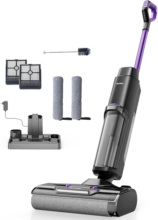 W15 Wet Dry Vacuum Cleaner, 3-in-1 Cordless Vacuum Mop with Self-Washing, 35min Runtime, Self Propelled, 0.2in Edge Cleaning, 910ML Large Clean Water Tank, Powerful Suction For Hard Floor Pet Hair