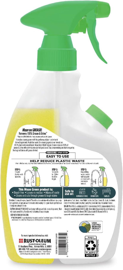 Mean Green Refillable Ultra Powered CONCENTRATE Multi-Purpose Cleaner, Citrus & Green Tea, 14.3 Ounce, 6 Pack