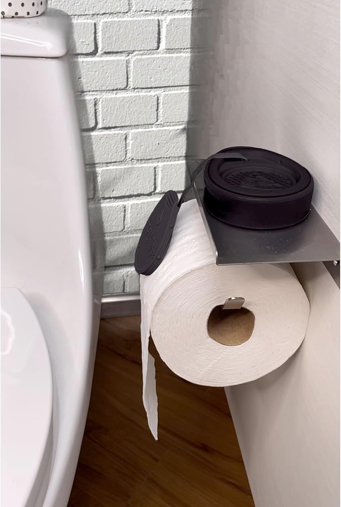 – Textured, Portable, Septic-Safe Tush Cleaning Instead of Flushable or Baby Wipes, Black LE