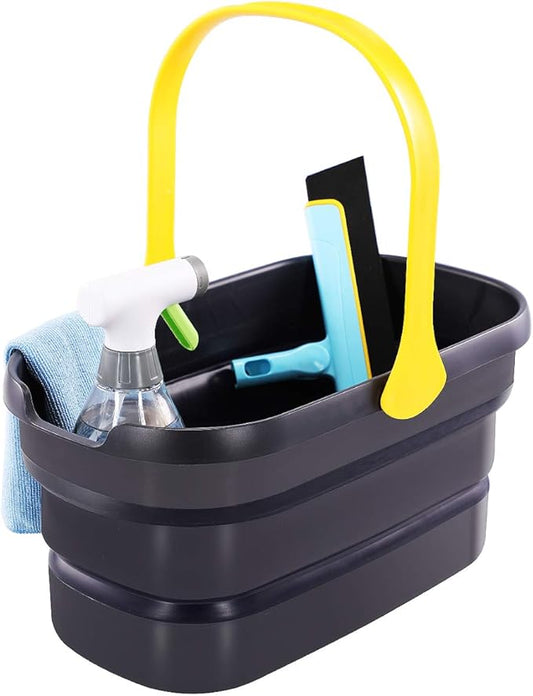 Yocada Collapsible Plastic Bucket Mop Bucket 10L (2.6Gallon) Cleaning Washing Basket for Sponge&Flat&Cotton Mop Cleaning Washing