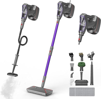 Steam Mop for Floor Cleaning, Heavy Duty 29-in-1 Steam Cleaner for Home with Detachable Handheld Steamer, for Hardwood, Tile, Walls, Grout, Windows, Furniture and Decks