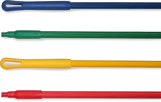 SPARTA 41225EC04 Fiberglass Broom Handle, Mop Handle, Replacement Handle With Acme Threaded Tip For Commercial Cleaning, 48 Inches, Yellow