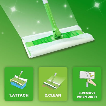Upgraded Wet Mop Pads for Swiffer Sweeper Wet Mopping Cloths Refills,64 Count