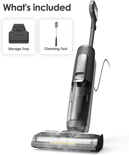 Tineco iFLOOR 5 Steam Corded Wet Dry Vacuum All-in-one, Steam Mop Hardwood Floor Cleaner Great for Sticky Messes, 248℉ High-temp Steam, Self-cleaning with steam