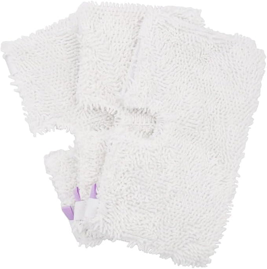 Fushing 3Pcs Steam Mop Pads, Washable Microfiber Cleaning Steamer Replacement Pads for Shark Steam Mop S3501 S3601 S2902 S3901 S3550 S3601D S3801 S3801CO SE450 S2901