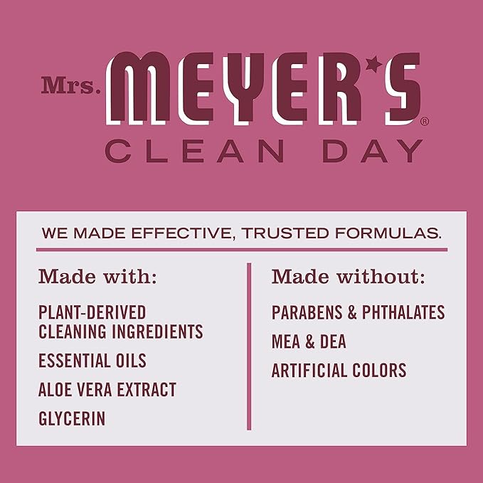 MRS. MEYER'S CLEAN DAY Variety, 1 Mrs. Meyer's Liquid Hand Soap, 12.5 OZ, 1 Mrs. Meyer's Liquid Dish Soap, 16 OZ, 1 CT (Mum)