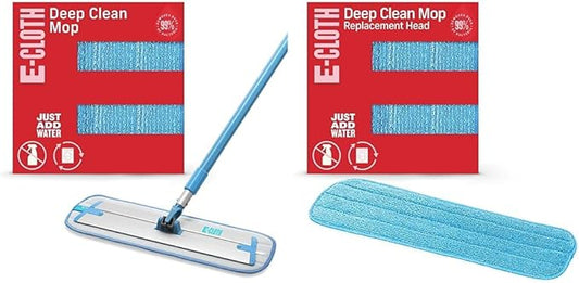 E-Cloth Microfiber Cleaning Mop, Floors, 1 Pad - Multi & E-Cloth Microfiber Mop Head, Washable, 1 Pack - Multi