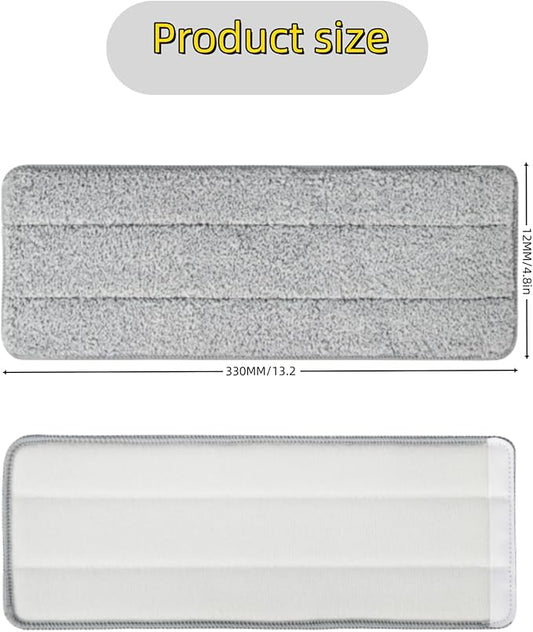 Mop Replacement Pads,6 Pack 13" X 4.9" Microfiber Flat Mop Pads Flat Mop Pads Washable Microfiber, Reusable Floor Mop Pads, Compatible with Joymoop Mop