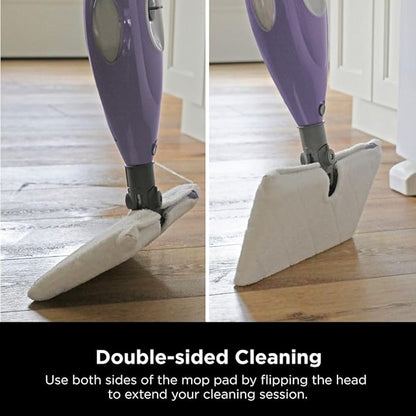 Shark S3501 Steam Pocket Mop Hard Floor Cleaner, With Rectangle Head and 2 Washable Pads, Easy Maneuvering, Quick Drying, Soft-Grip Handle and Powerful Steam, Purple