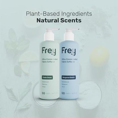 FREY Natural Fabric Softener & Conditioner | Cedarwood & Sandalwood | 50 Loads | Eco-Friendly & Hypoallergenic - Pack of 2