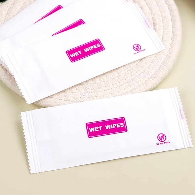 200 pcs Wet Wipes Individually Wrapped, Travel Wipes, Clean Wipe Individual Wipes Bulk for Travel for Hands, Face Cleaning