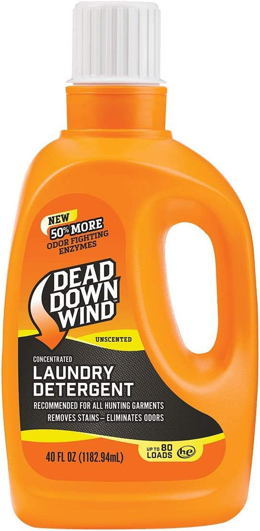 DEAD DOWN WIND Unscented Laundry Detergent (40 Oz) - Scent Eliminating Liquid Detergent for Clothing and Gear - Durable Hunting Scent Eliminators - Advanced Hunting Gear