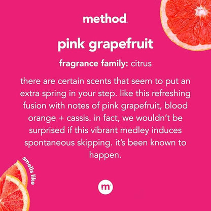 Method All-Purpose Cleaner Refill, Pink Grapefruit, Plant-Based and Biodegradable Formula Perfect for Most Counters, Tiles and More, 68 Fl Oz, (Pack of 2)