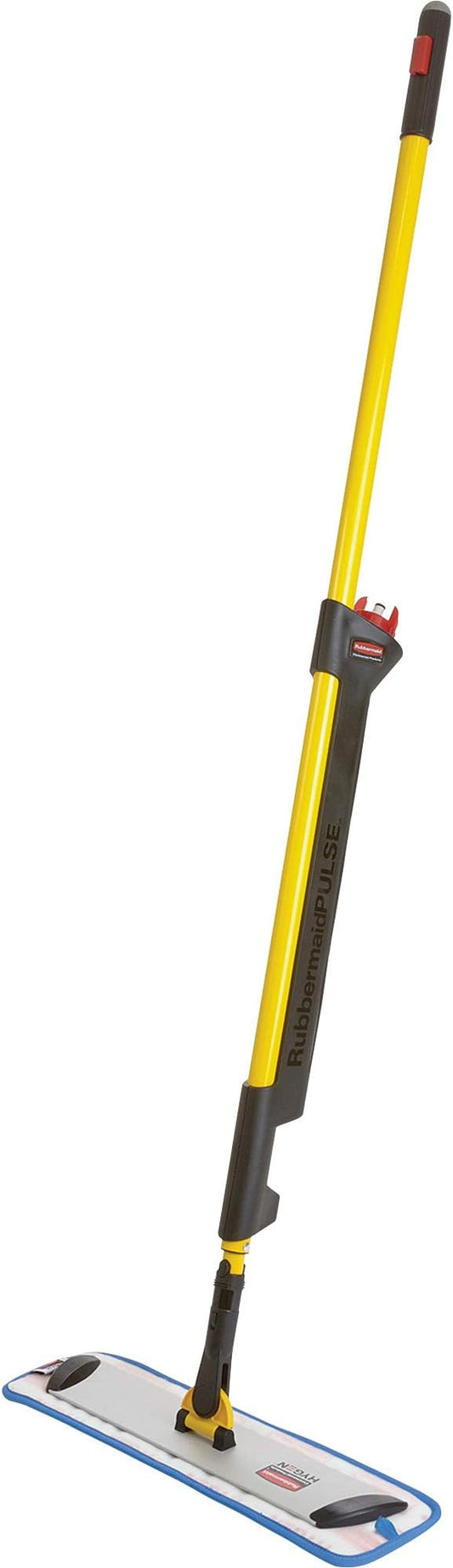 Rubbermaid Commercial Products HYGEN Pulse Single Sided Microfiber Spray Mop Kit for Hardwood/Tile/Laminated Floors, Yellow, Perfect for Kitchen/Lobby/Bathroom Cleaning