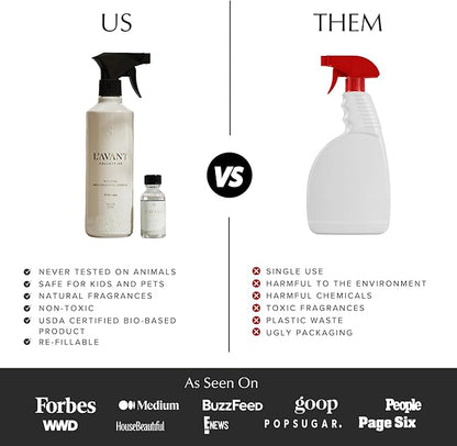 L’AVANT Collective All Purpose Cleaner Spray – Natural Cleaning Spray for Kitchens, Counters, and Bathrooms – Vegan, Organic, Plant-Based Multipurpose Surface Cleaner with Refreshing Fresh Linen Scent