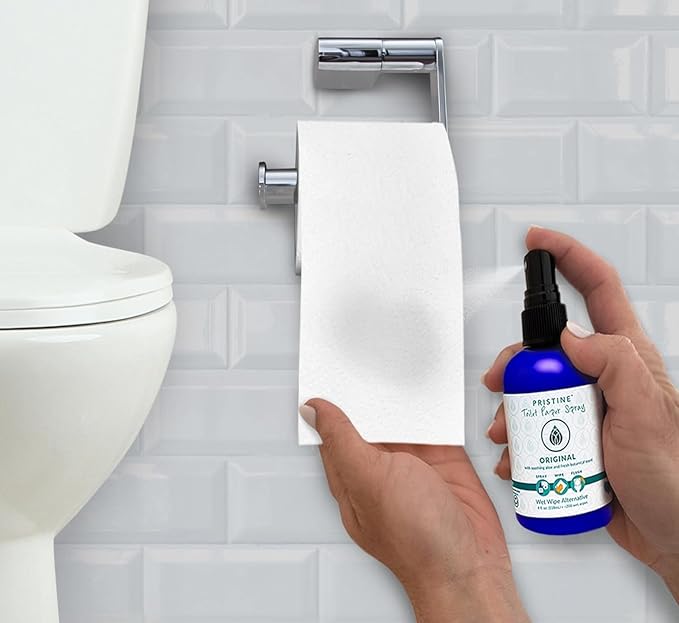 Toilet Paper Spray - As Seen on Shark Tank, More Natural Personal Cleansing Wipes & Flushable Wet Wipes Alternative, Spray Toilet Paper to Create Flushable Wipe, Original, 32 fl oz Refill
