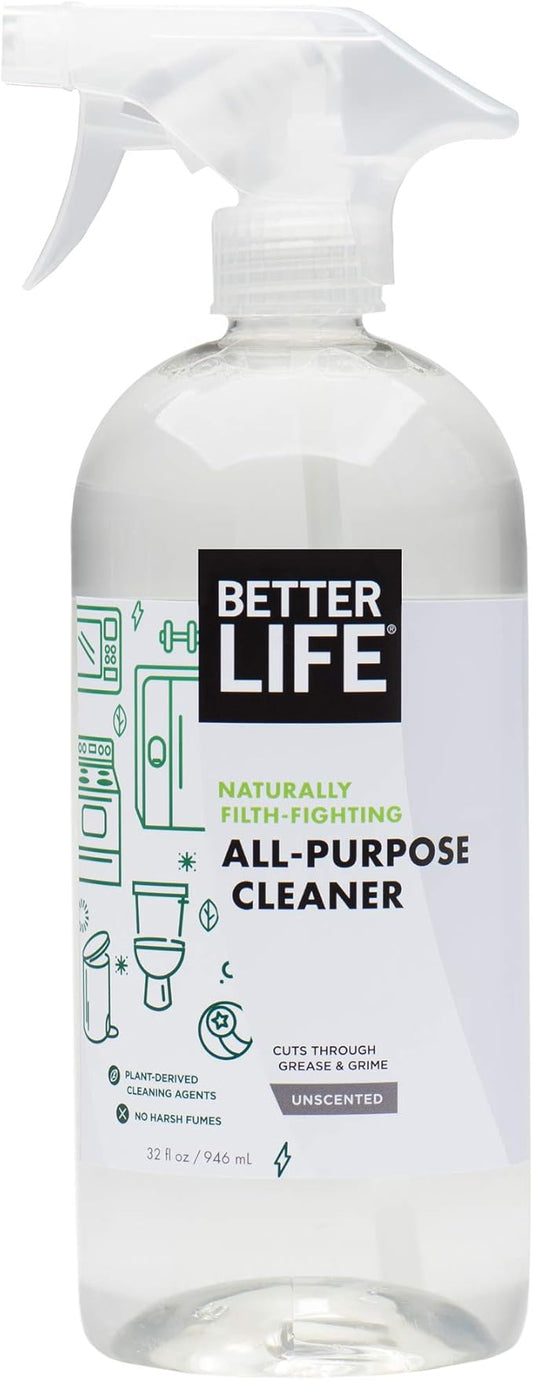 Life Natural All-Purpose Cleaner, Safe Around Kids & Pets, Unscented, 32 Fl Oz (Pack of 1), 2409M