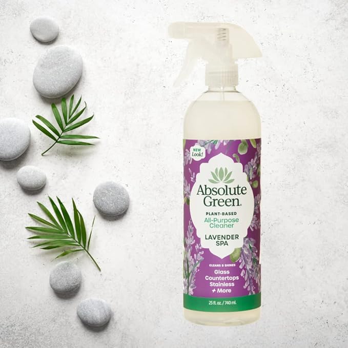 All Purpose Cleaner Spray, Non-Toxic, Kitchen, Bathroom, Countertop, Glass, Stainless, Safe around Kids and Pets, Natural Lavender Spa Scent, 25 oz (1 Pack)